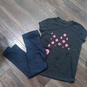 Minnie Mouse Tee with Jean Leggings 6-6x